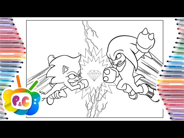 Sonic the hedgehog coloring pages sonic vs knuckles coloring alan walker