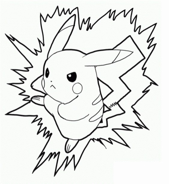 Free printable pikachu coloring pages