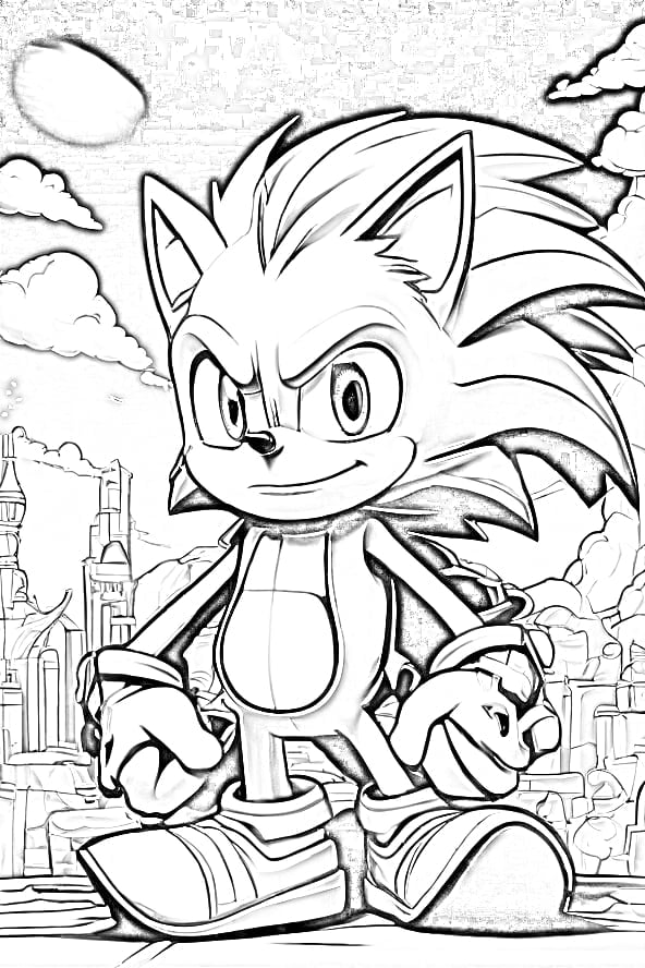 Boom sonic coloring pages free printable