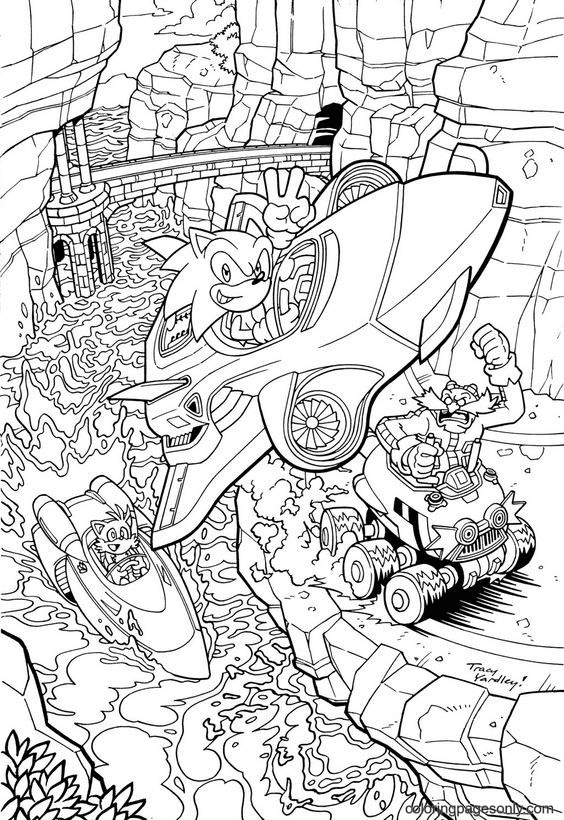 Sonic the hedgehog coloring pages printable for free download