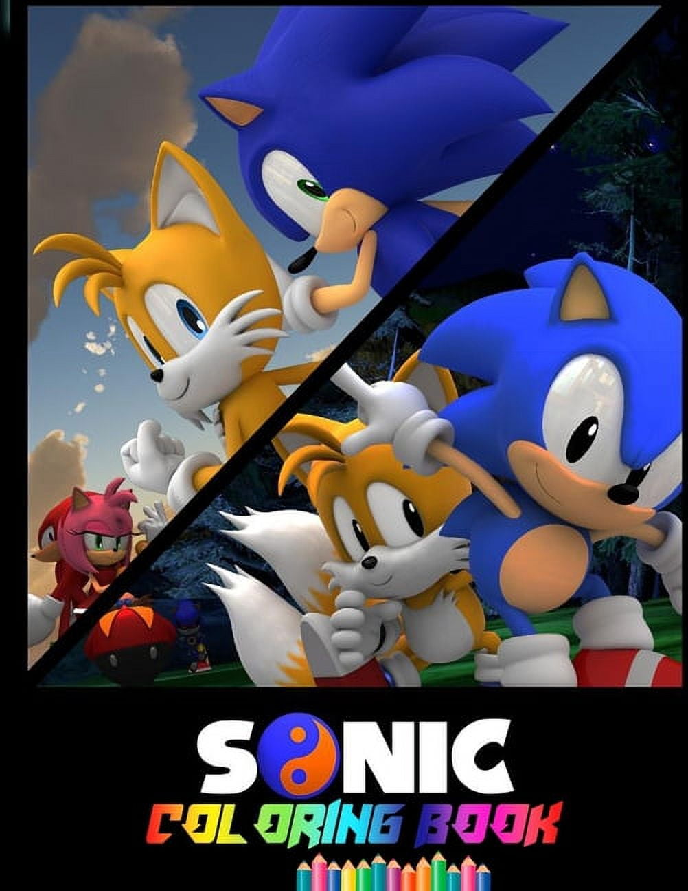 Sonic coloring book over pages of high quality sonic colouring designs for kids and adults