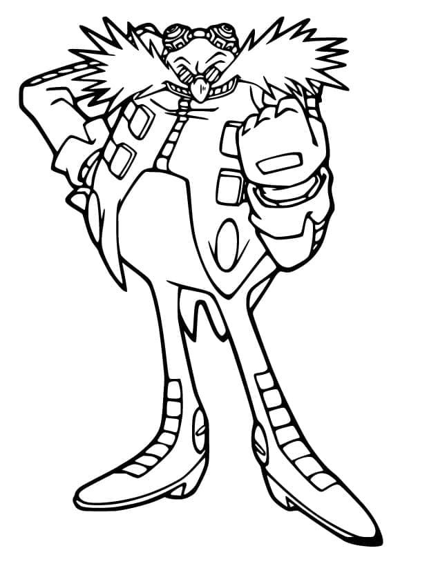 Doctor eggman from sonic coloring page