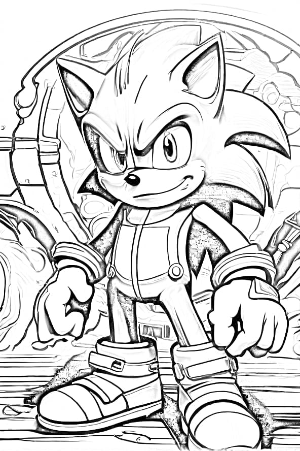 Boom sonic coloring pages free printable