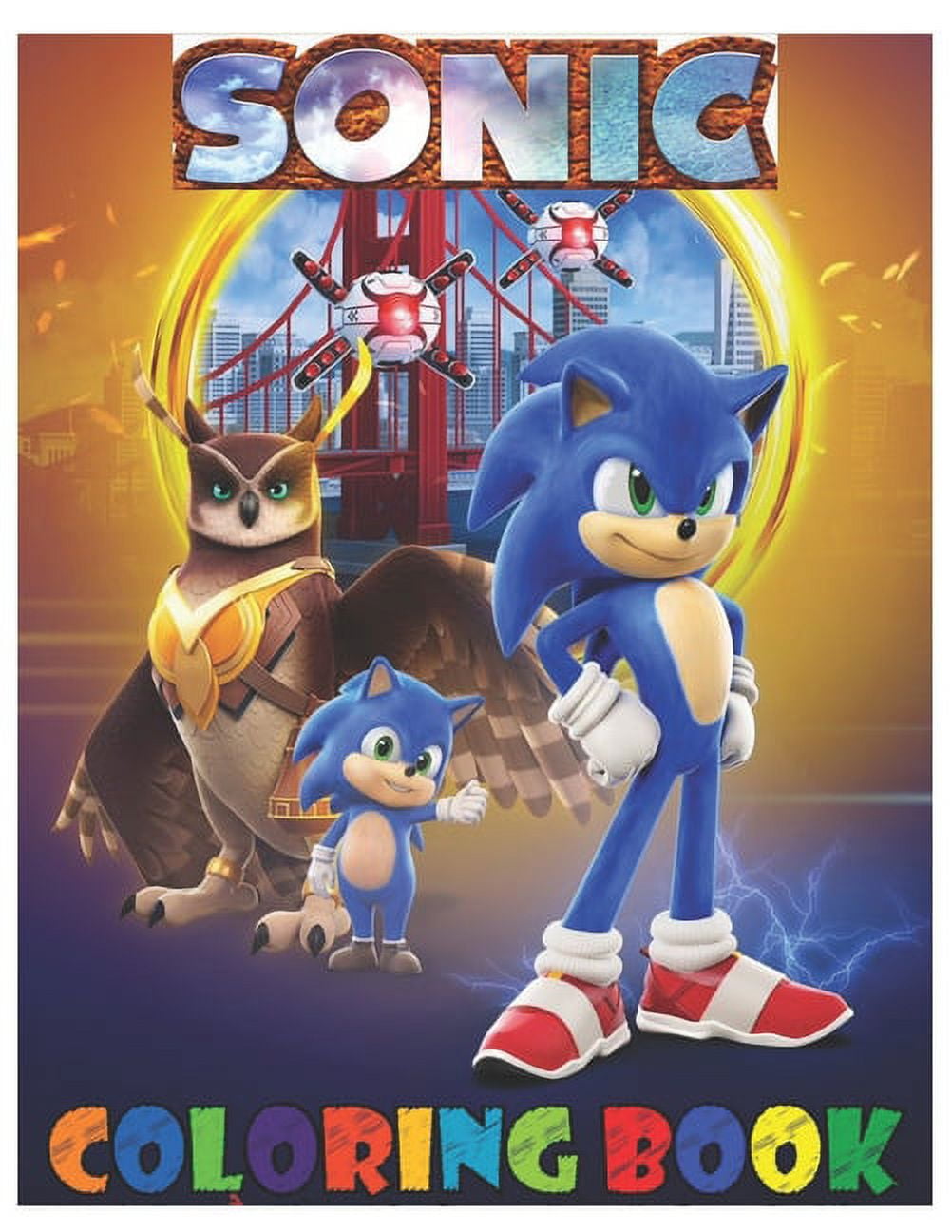 Sonic sonic coloring book with exclusive unofficial images for all fans paperback