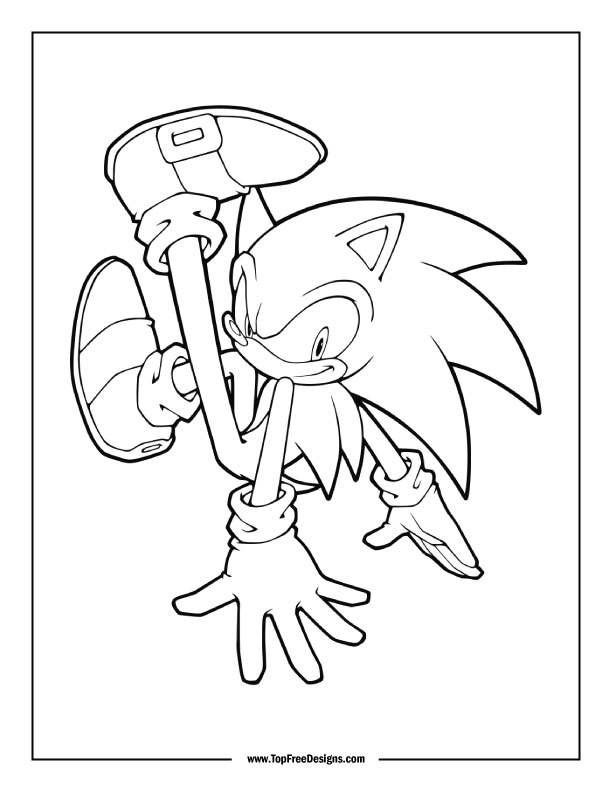 Sonic coloring pages