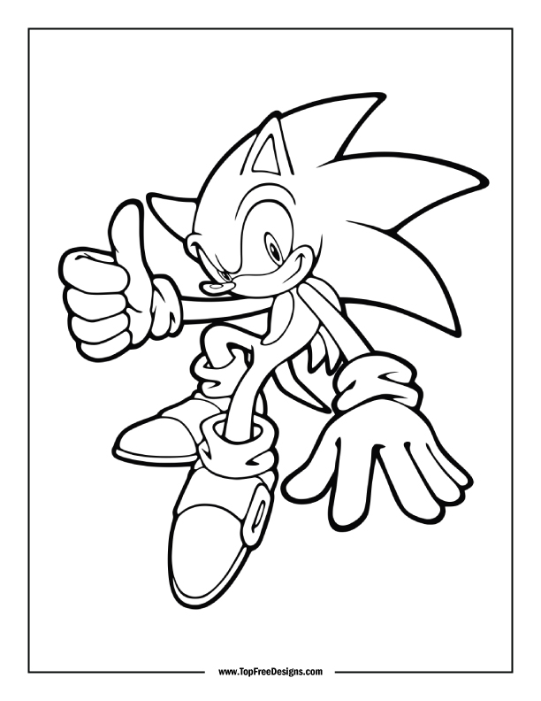 Sonic coloring pages