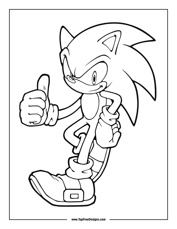 Sonic coloring pages