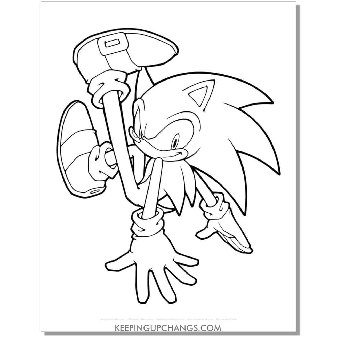 Free sonic the hedgehog coloring pages popular printables
