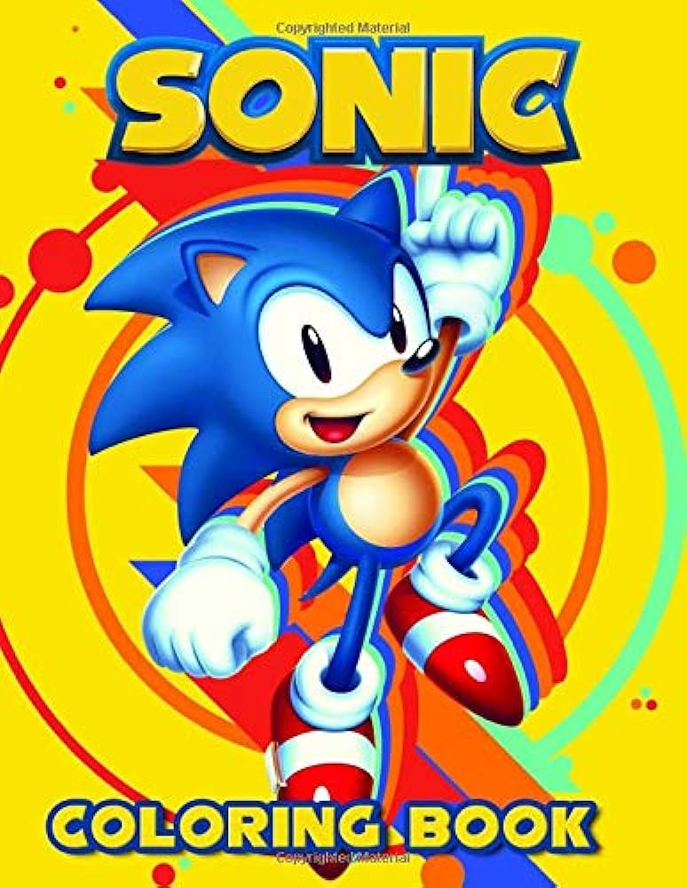 Sonic coloring book jumbo coloring book illustrations sonic the hedgehog great coloring pages ages