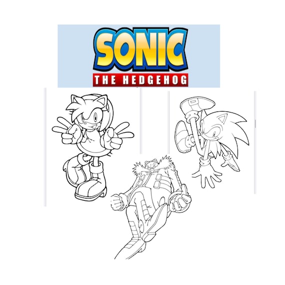 Sonic coloring book and sonic color by number pdf pages