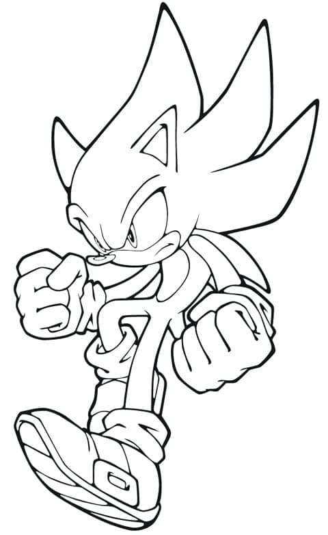 Sonic printable coloring page