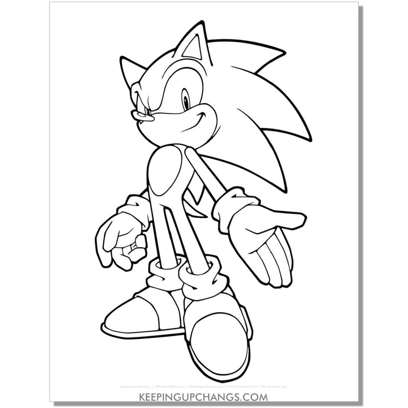 Free sonic the hedgehog coloring pages popular printables