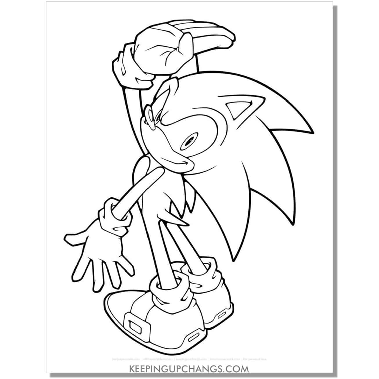 Free sonic the hedgehog coloring pages popular printables