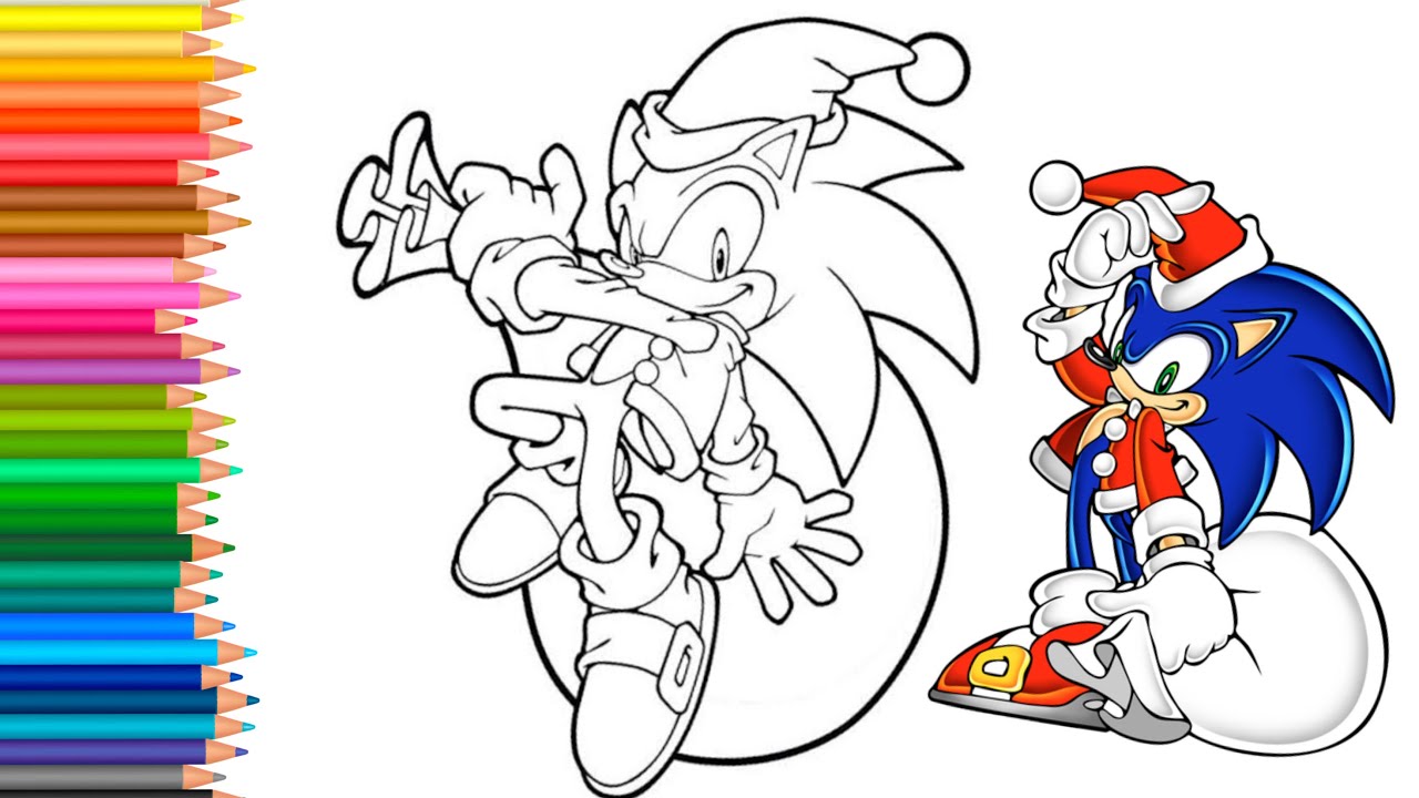 Sonic the hedgehog christmas coloring pages no copyright christmas music