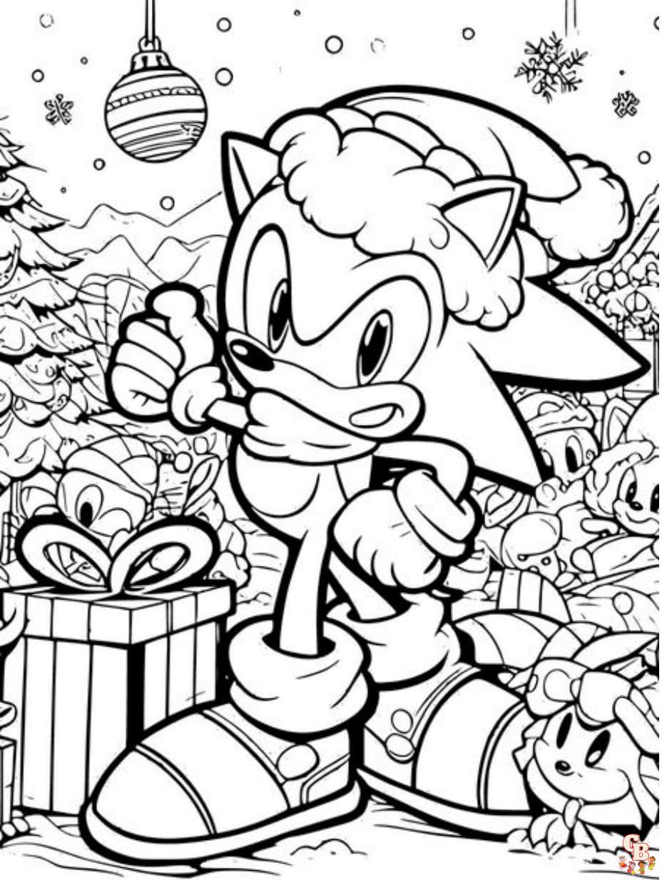 Sonic the hedgehog coloring pages free