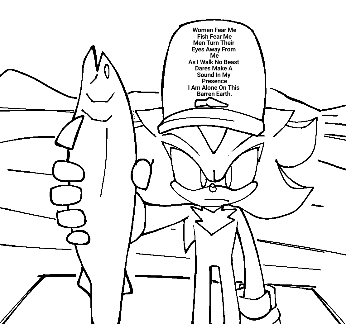 Shadow the hedgehog fan on x yall think shadow would like fishing httpstcovizerbxs x