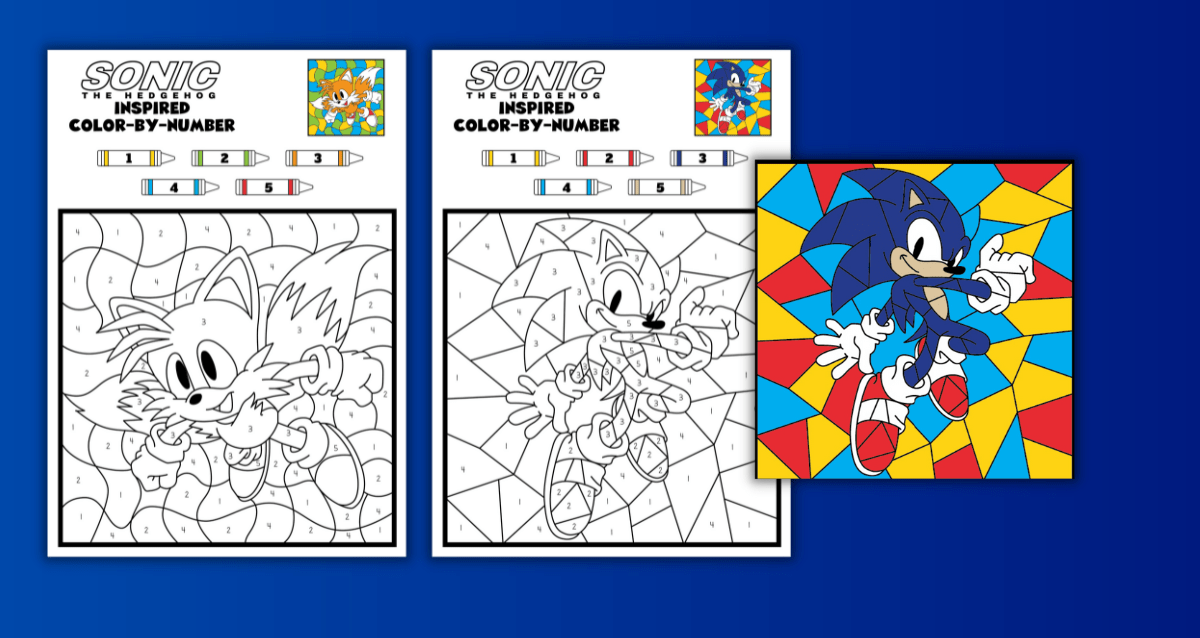 Sonic the hedgehog lor by number printables