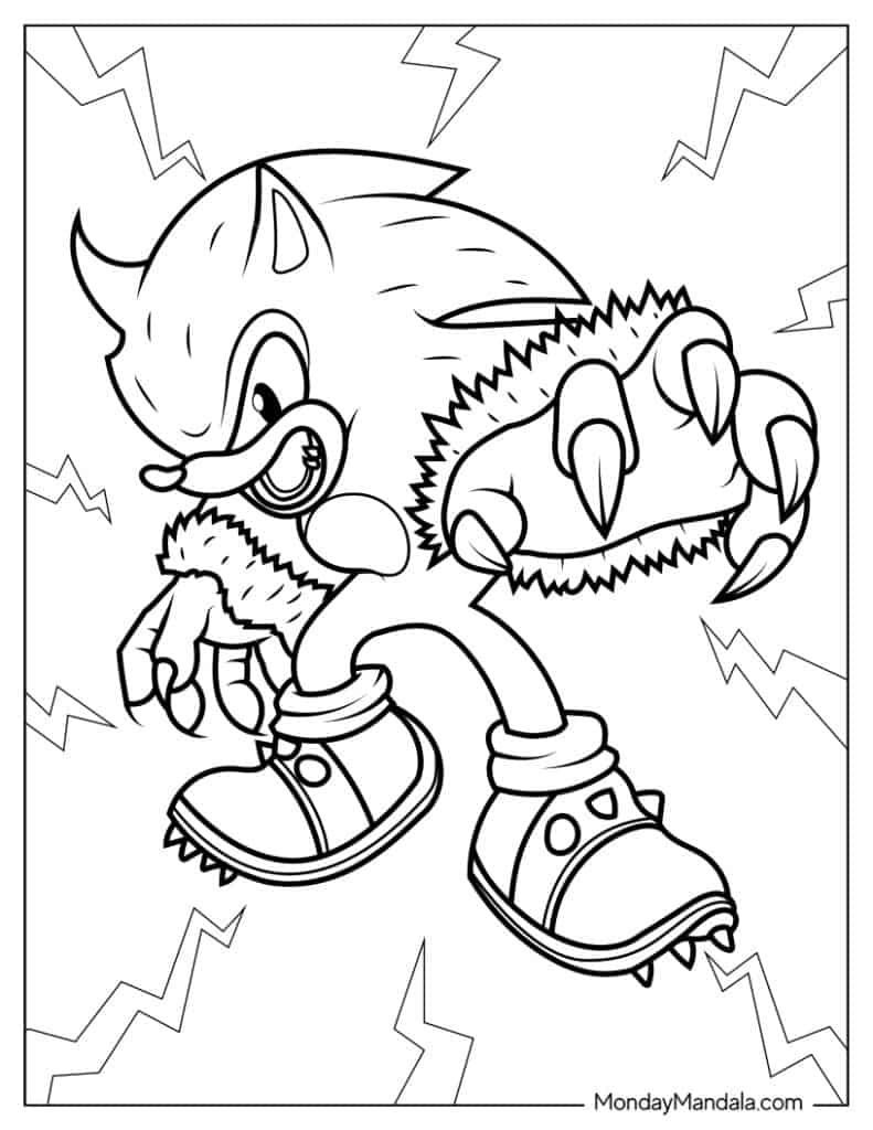 Sonic coloring pages free pdf printables