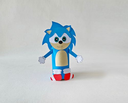 Toilet paper roll sonic the hedgehog craft