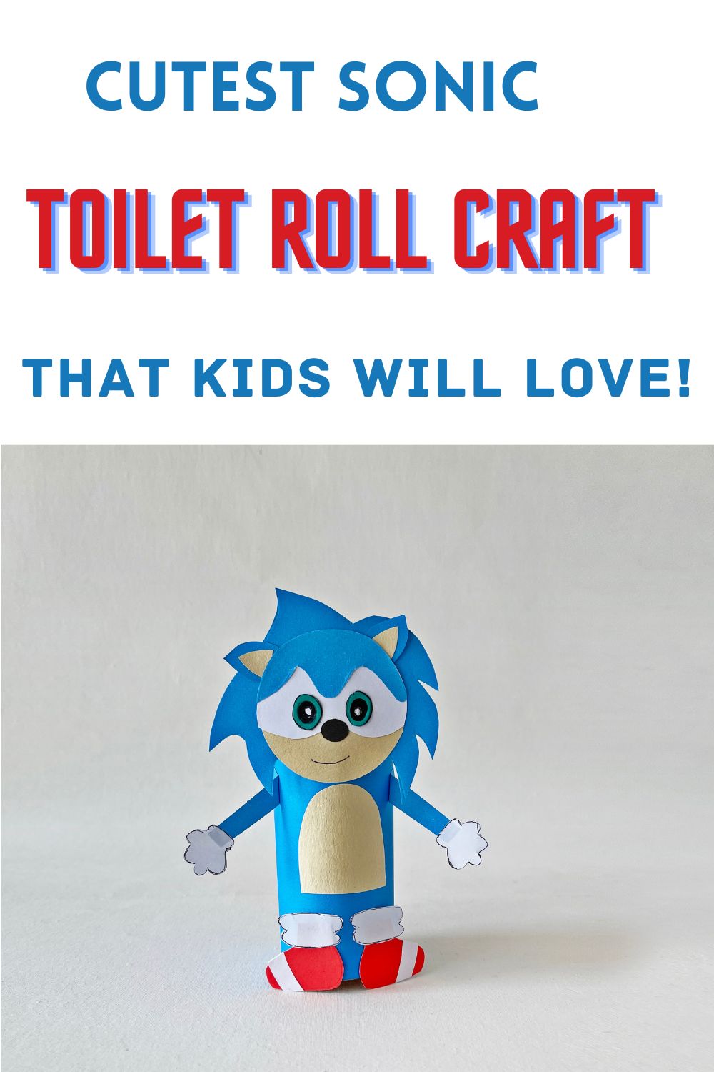 Toilet paper roll sonic the hedgehog craft