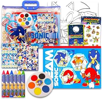 Sonic the hedgehog drawing and painting set for boys