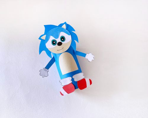 Toilet paper roll sonic the hedgehog craft
