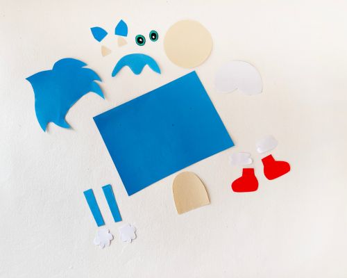 Toilet paper roll sonic the hedgehog craft