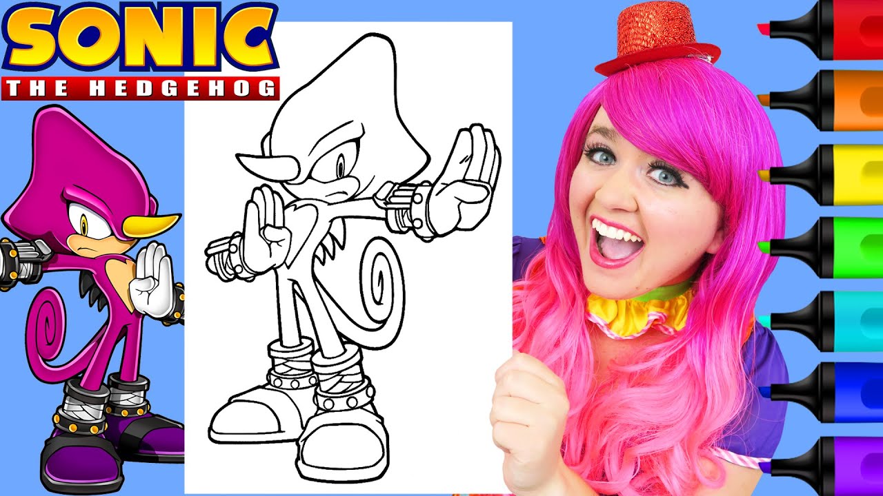 Coloring espio the chaeleon sonic the hedgehog coloring page prisacolor arkers kii the clown