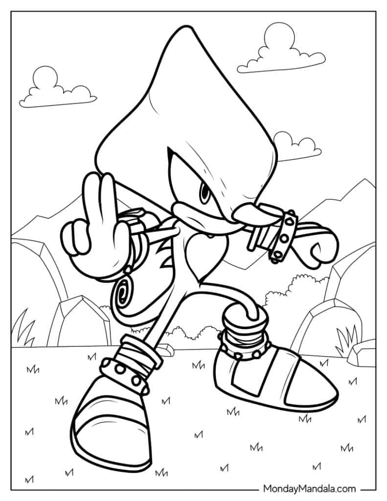 Sonic coloring pages free pdf printables