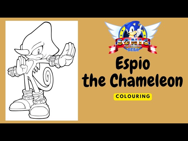 Colouring espio the chaeleon sonic the hedgehog character
