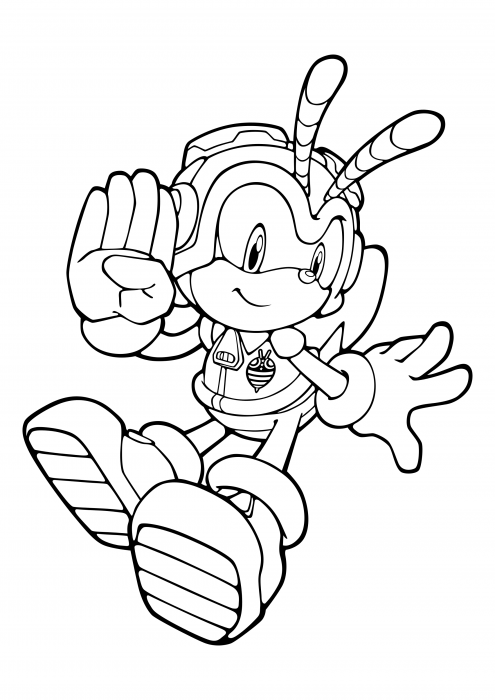Charmy bee coloring pages sonic the hedgehog coloring pages