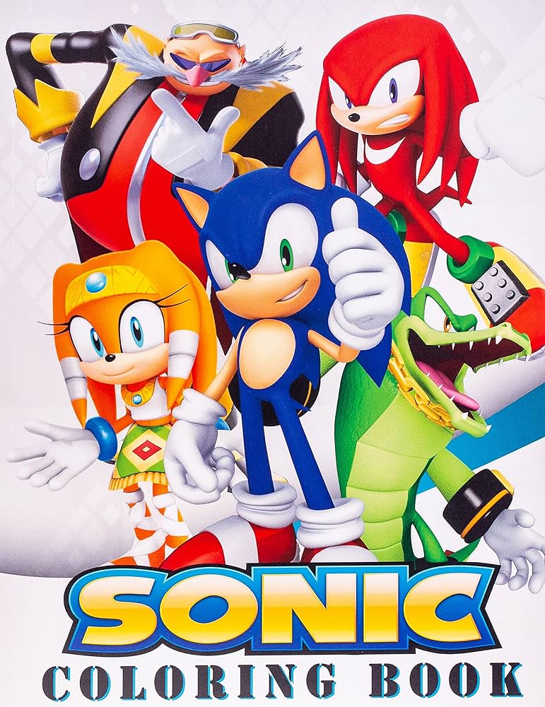 Sonic coloring book great coloring book for kids and any fan of sonic characters book mira books