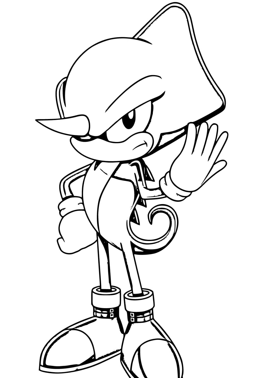 Free printable espio the chameleon coloring page