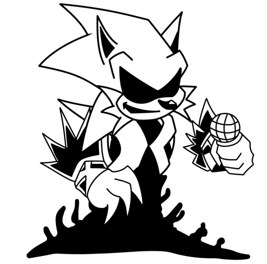 Coloring pages sonic fnf