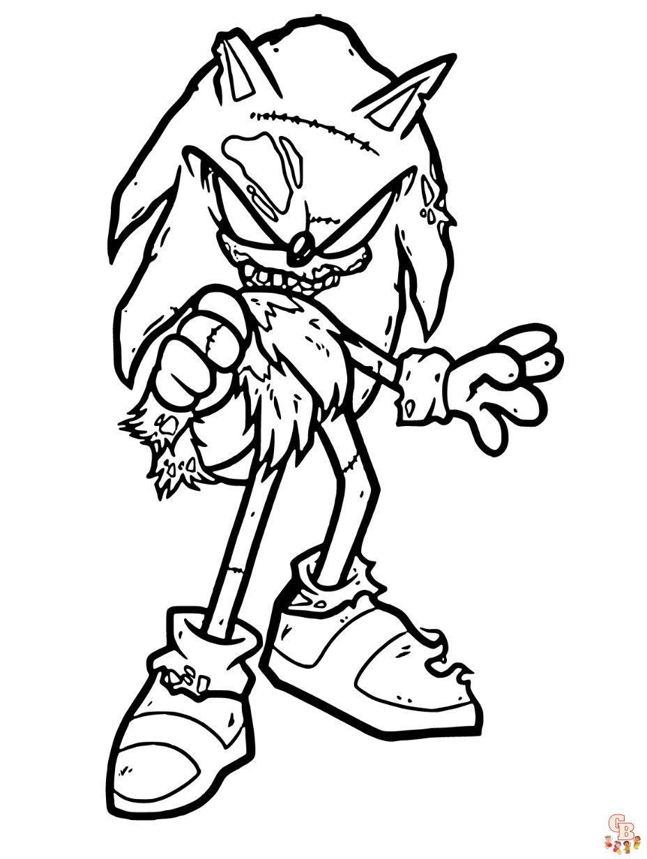 Sonic the hedgehog coloring pages free