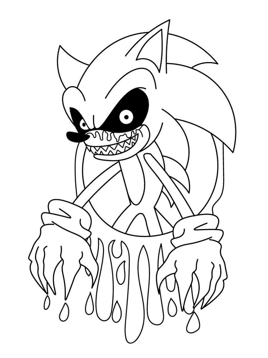 Sonic exe coloring pages