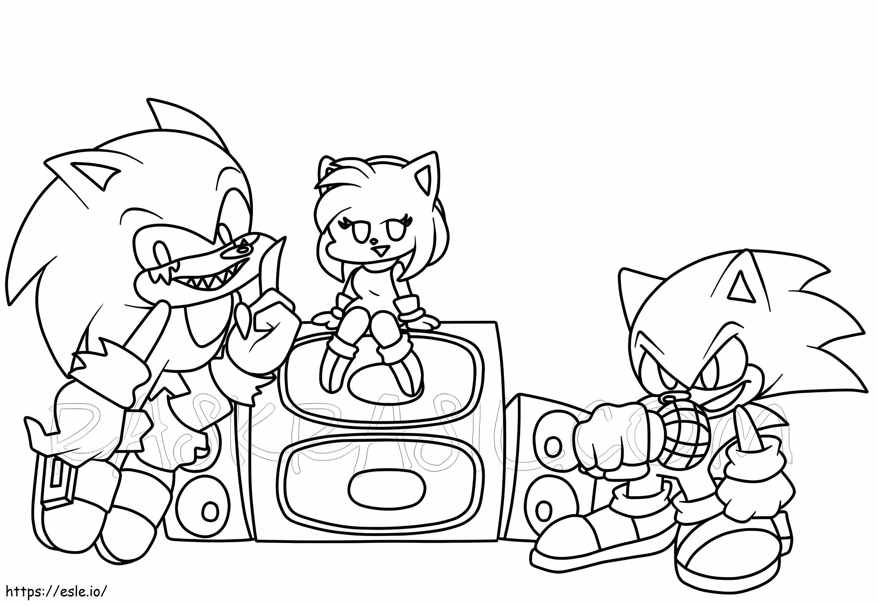 Sonicexe vs friday night funkin coloring page