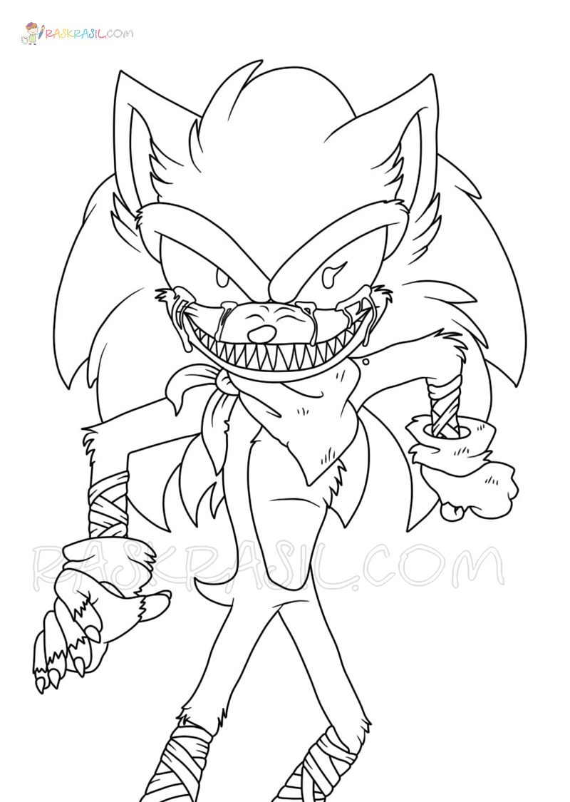 Sonic exe coloring pages new pictures free printable
