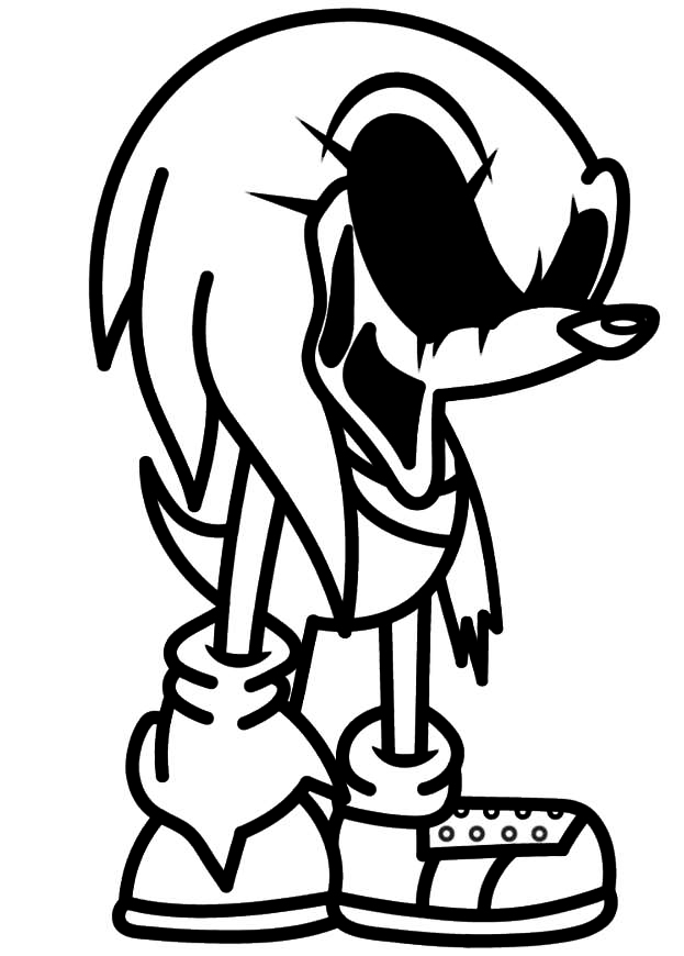 Coloring pages fnf sonic print free