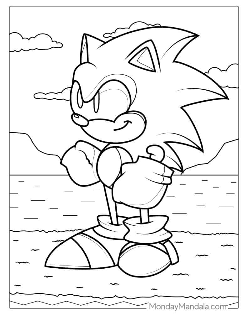 Sonic coloring pages free pdf printables