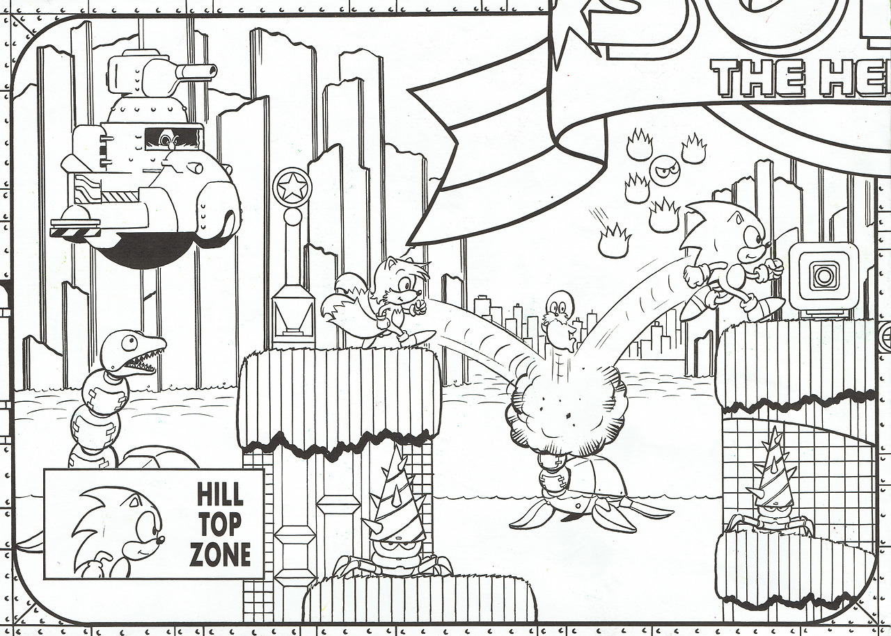 Sonic the hedgeblog â the hill top zone panel from ladybirds sonic the