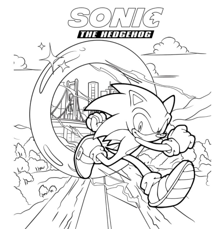 Sonic the hedgehog coloring pages pieces print for free