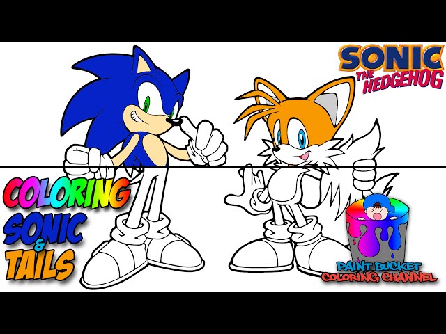 Coloring sonic the hedgehog and tails
