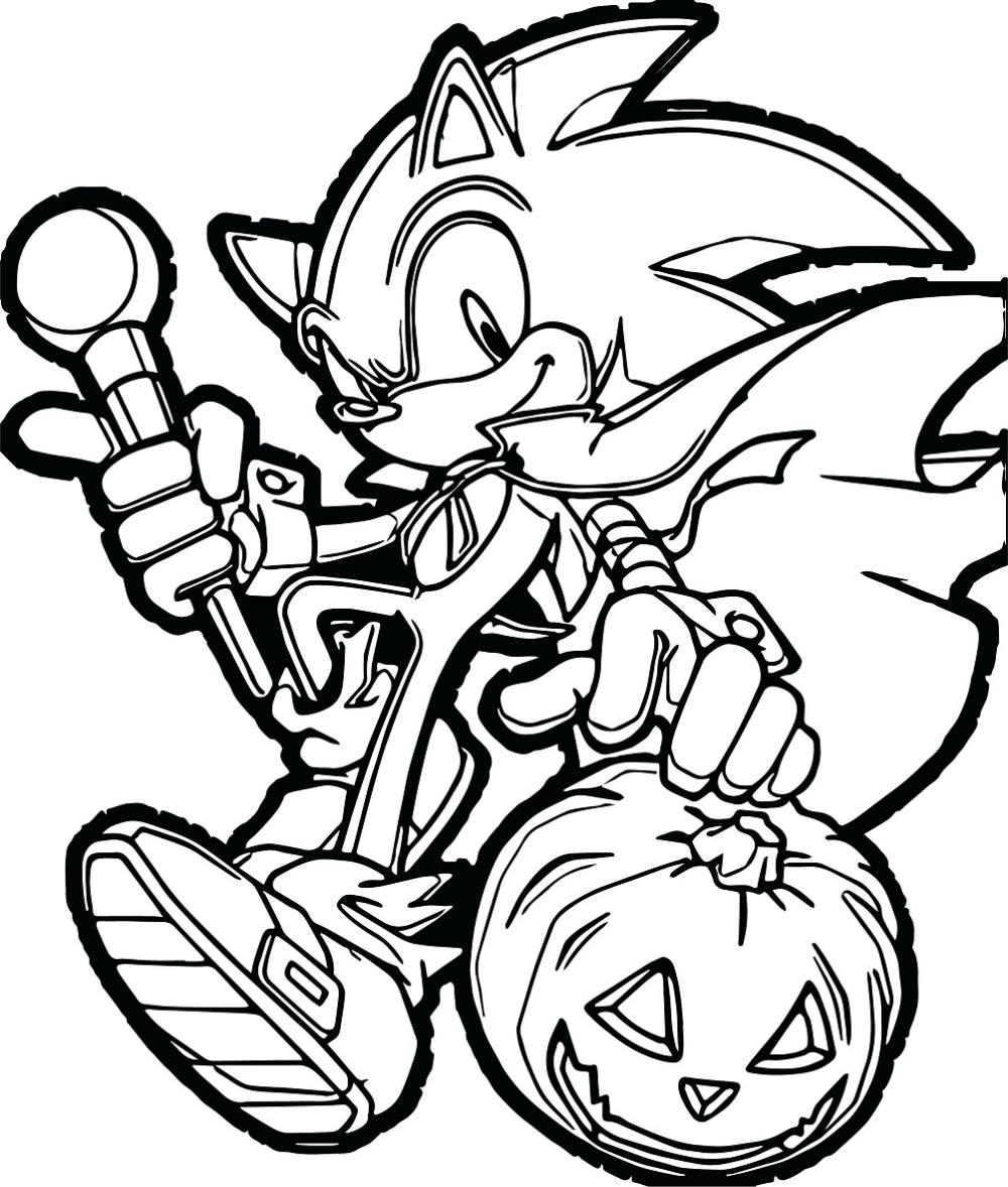 Halloween sonic coloring page pumpkin coloring pages monster coloring pages halloween coloring pages