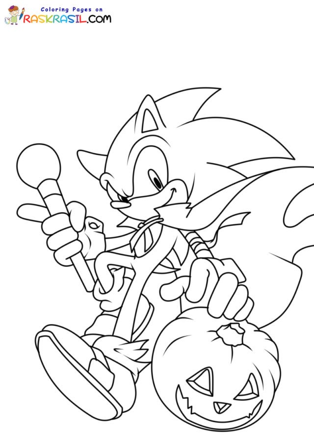 Sonic halloween coloring pages printable for free download
