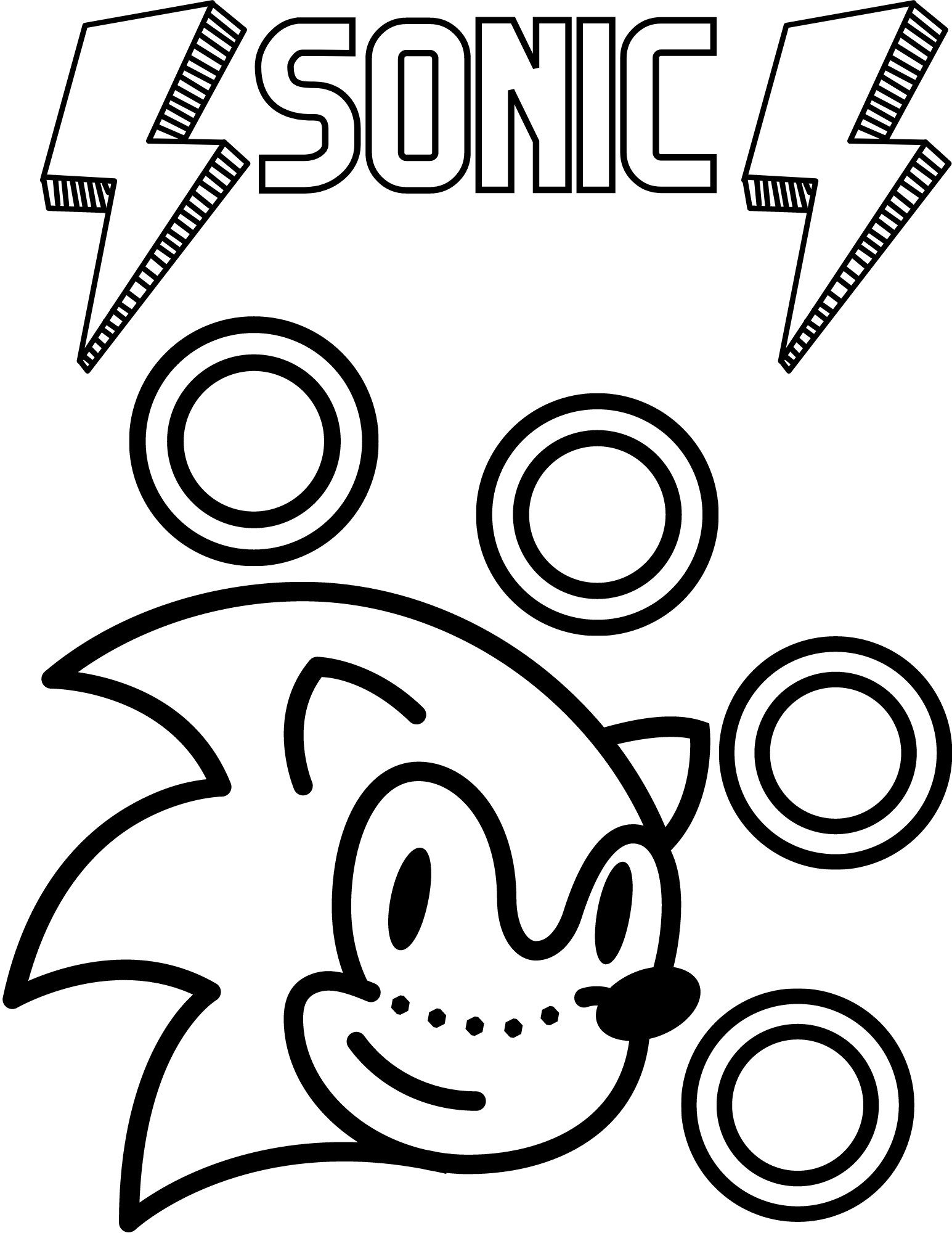 Sonic coloring page