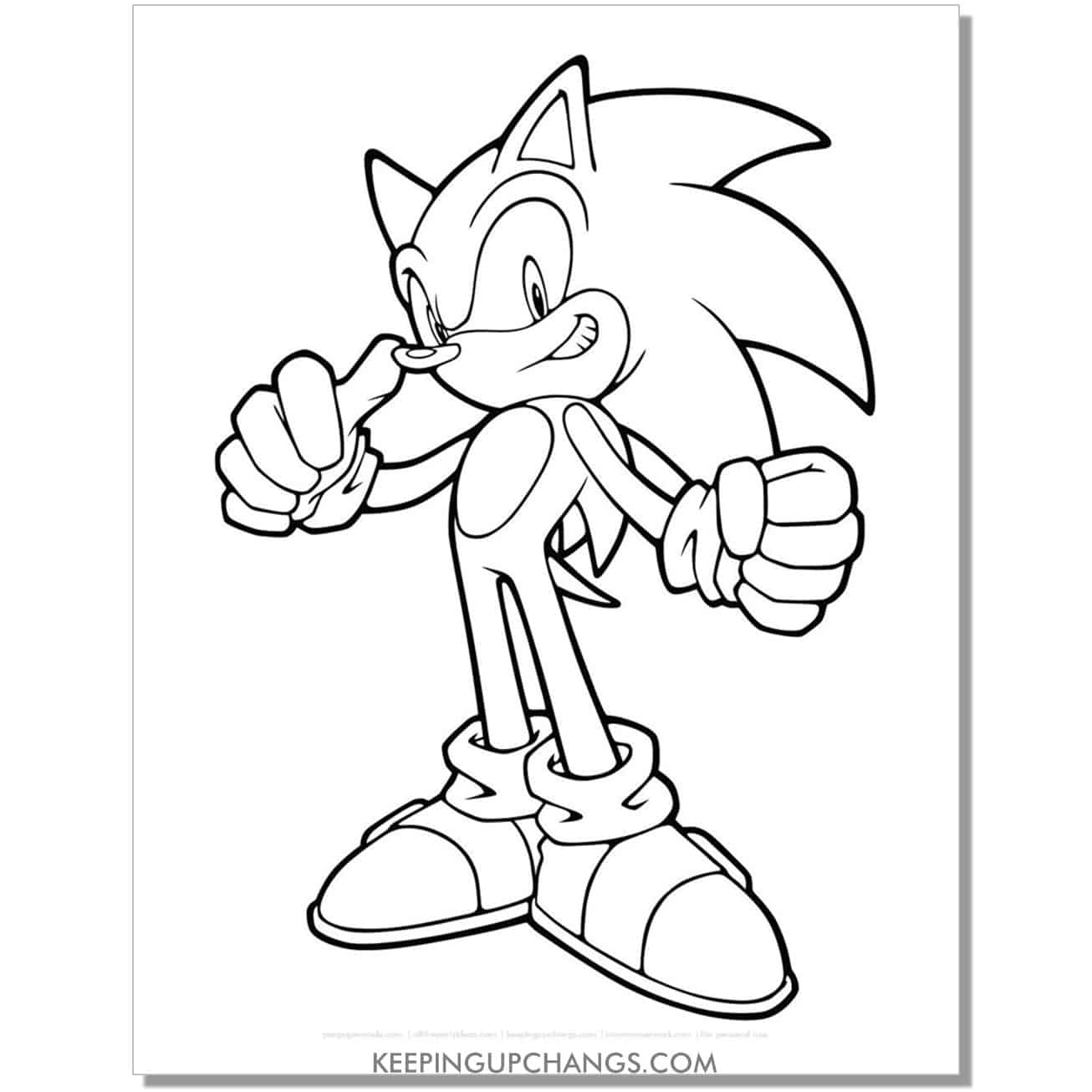 Free sonic the hedgehog coloring pages popular printables