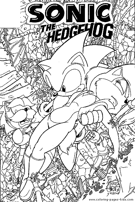 Sonic the hedgehog color page