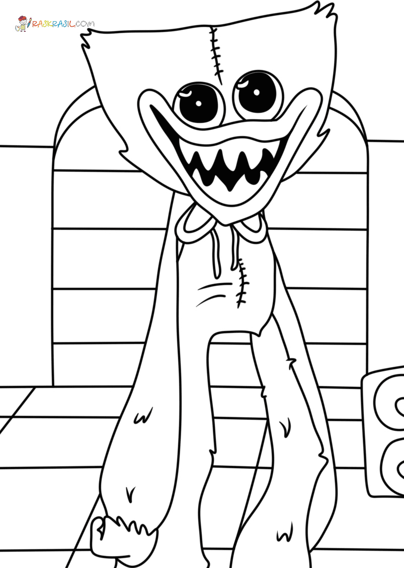 Huggy wuggy coloring pages printable for free download