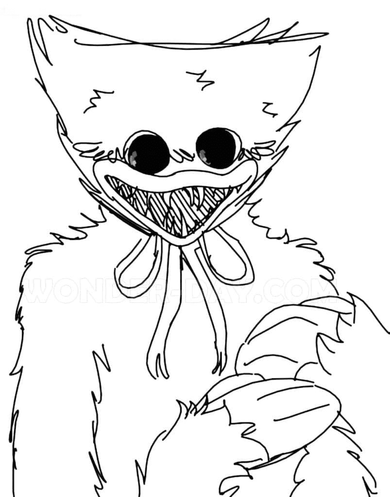 Huggy wuggy coloring pages printable for free download